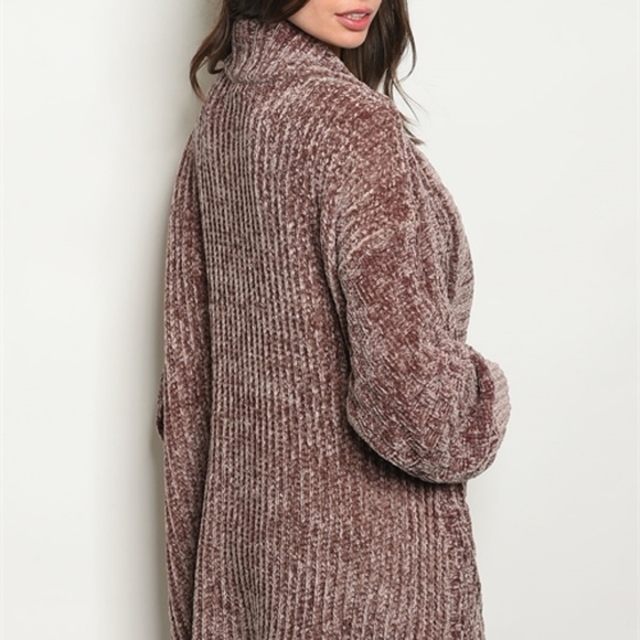 1 more 🍁 Comfy Soft Chenille Mocha Cardigan - Picture 3 of 3